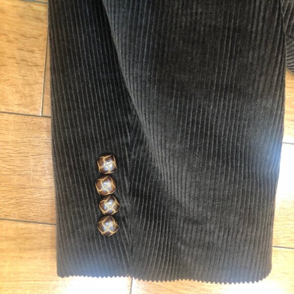 NWOT Lauren Ralph Lauren 100% Cotton Dark Brown Corduroy Sport Coat Size 44L - Picture 7 of 11